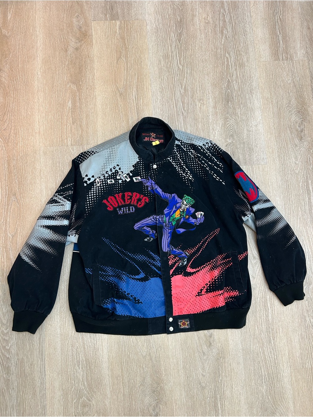 JH Design Batman Joker Graphic Print Bomber Jacket Full Zip Men's 3XL